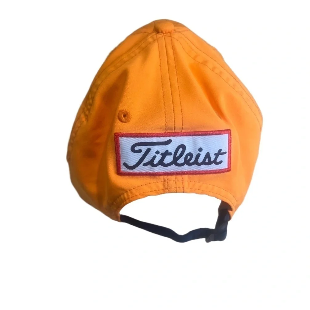 Titleist X Footjoy Orange Baseball Hat Cap Titleist Logo Men's